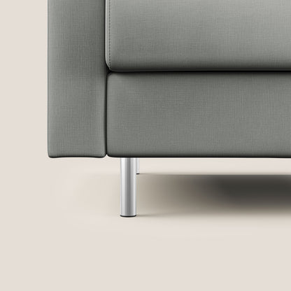 Andromeda divano letto matrimoniale in velluto morbido impermeabile T01 grigio chiaro