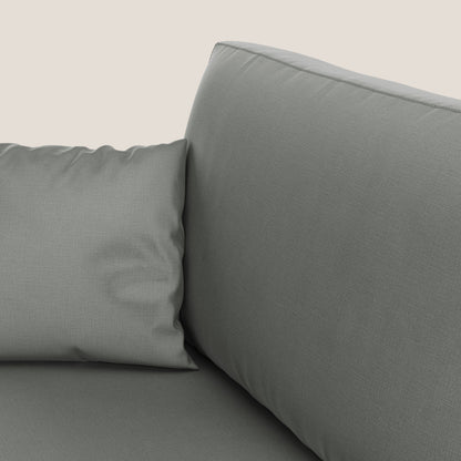 Andromeda divano letto angolare in velluto morbido impermeabile T01 grigio chiaro