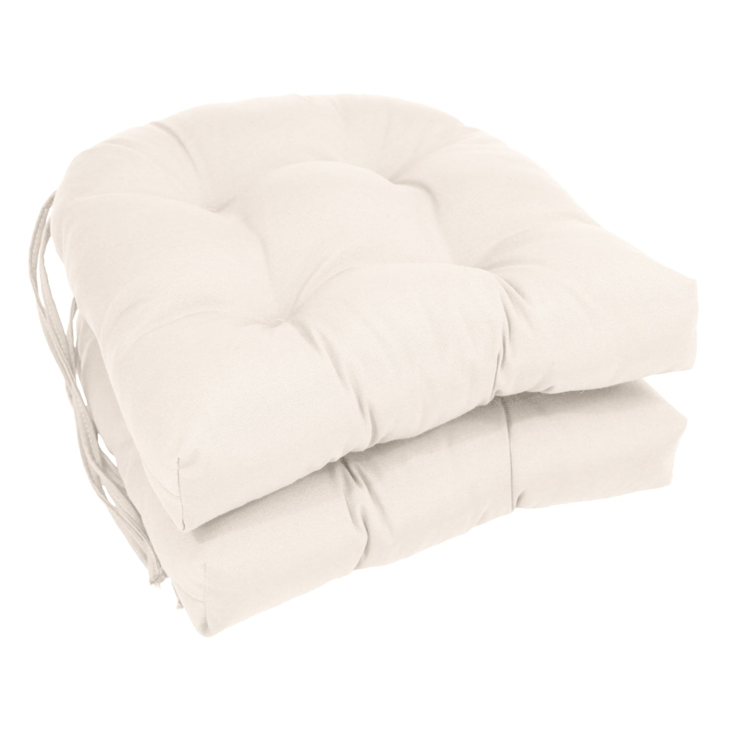 16-inch U-Shaped Indoor Twill Chair Cushions (Set of 2, 4, or 6) - 16 x 16
