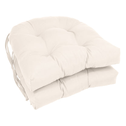 16-inch U-Shaped Indoor Twill Chair Cushions (Set of 2, 4, or 6) - 16 x 16