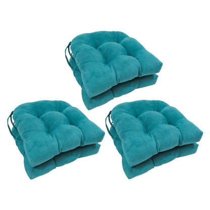 16-inch U-shaped Indoor Microsuede Chair Cushions (Set of 2, 4, or 6)