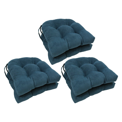 16-inch U-shaped Indoor Microsuede Chair Cushions (Set of 2, 4, or 6)