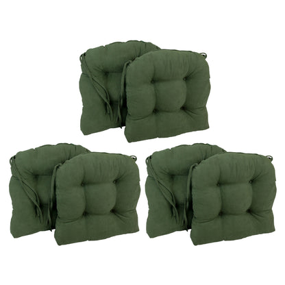 16-inch U-shaped Indoor Microsuede Chair Cushions (Set of 2, 4, or 6)