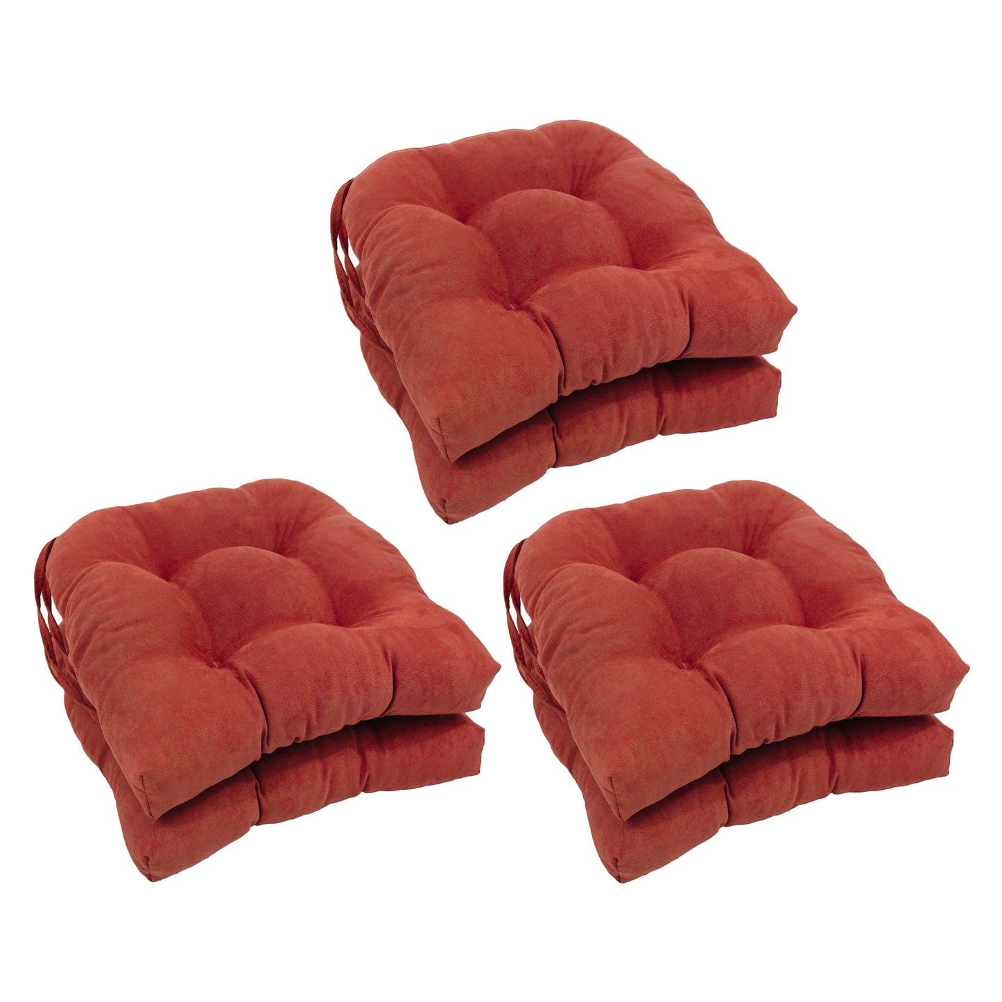 16-inch U-shaped Indoor Microsuede Chair Cushions (Set of 2, 4, or 6)