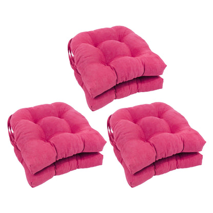 16-inch U-shaped Indoor Microsuede Chair Cushions (Set of 2, 4, or 6)