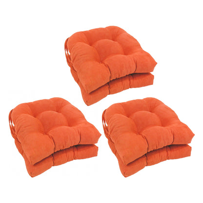 16-inch U-shaped Indoor Microsuede Chair Cushions (Set of 2, 4, or 6)