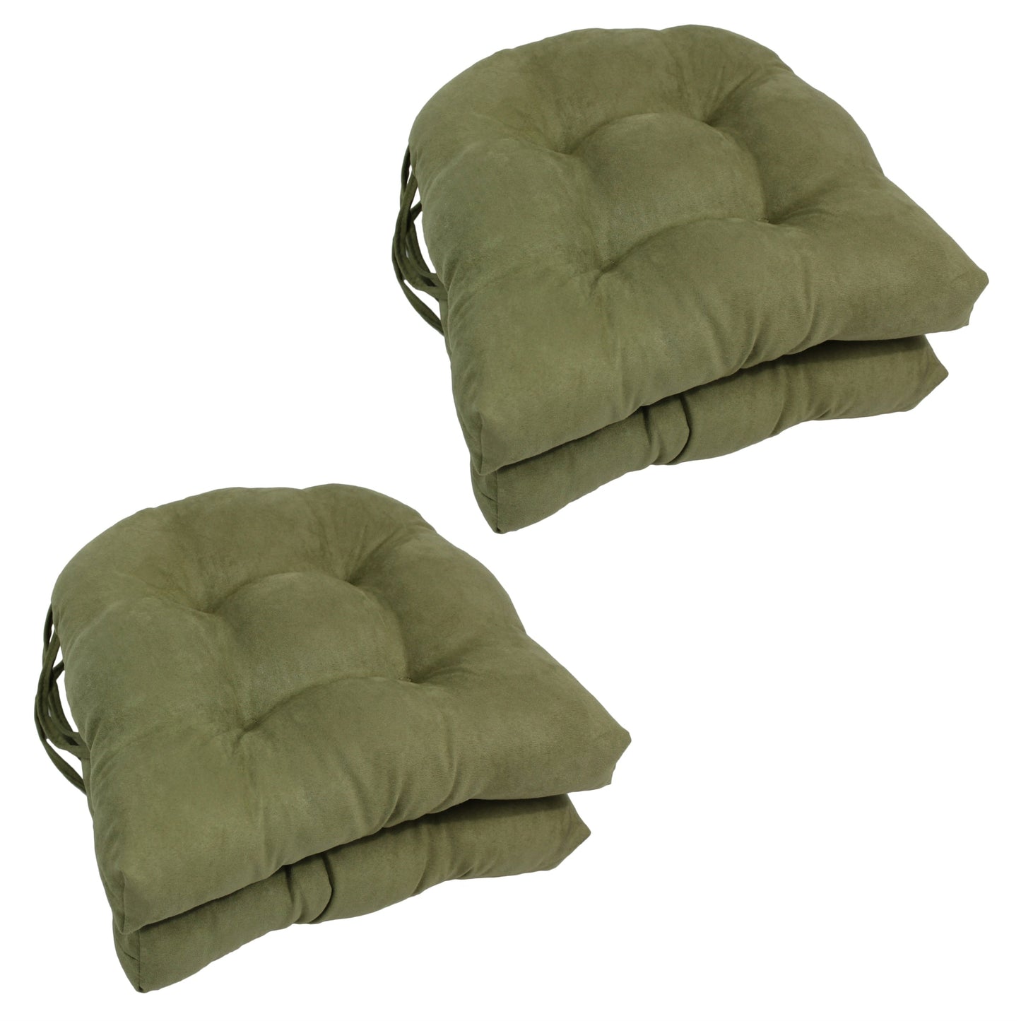 16-inch U-shaped Indoor Microsuede Chair Cushions (Set of 2, 4, or 6)