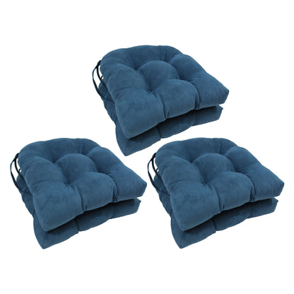 16-inch U-shaped Indoor Microsuede Chair Cushions (Set of 2, 4, or 6)