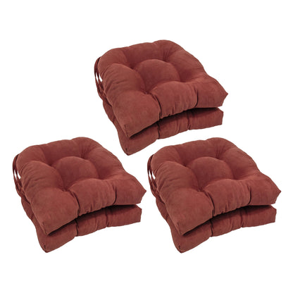 16-inch U-shaped Indoor Microsuede Chair Cushions (Set of 2, 4, or 6)
