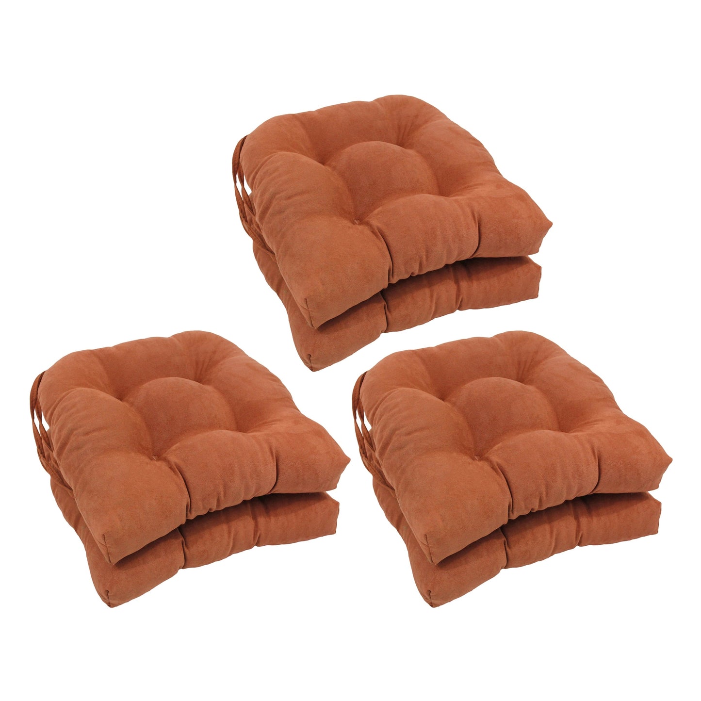 16-inch U-shaped Indoor Microsuede Chair Cushions (Set of 2, 4, or 6)
