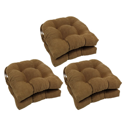 16-inch U-shaped Indoor Microsuede Chair Cushions (Set of 2, 4, or 6)