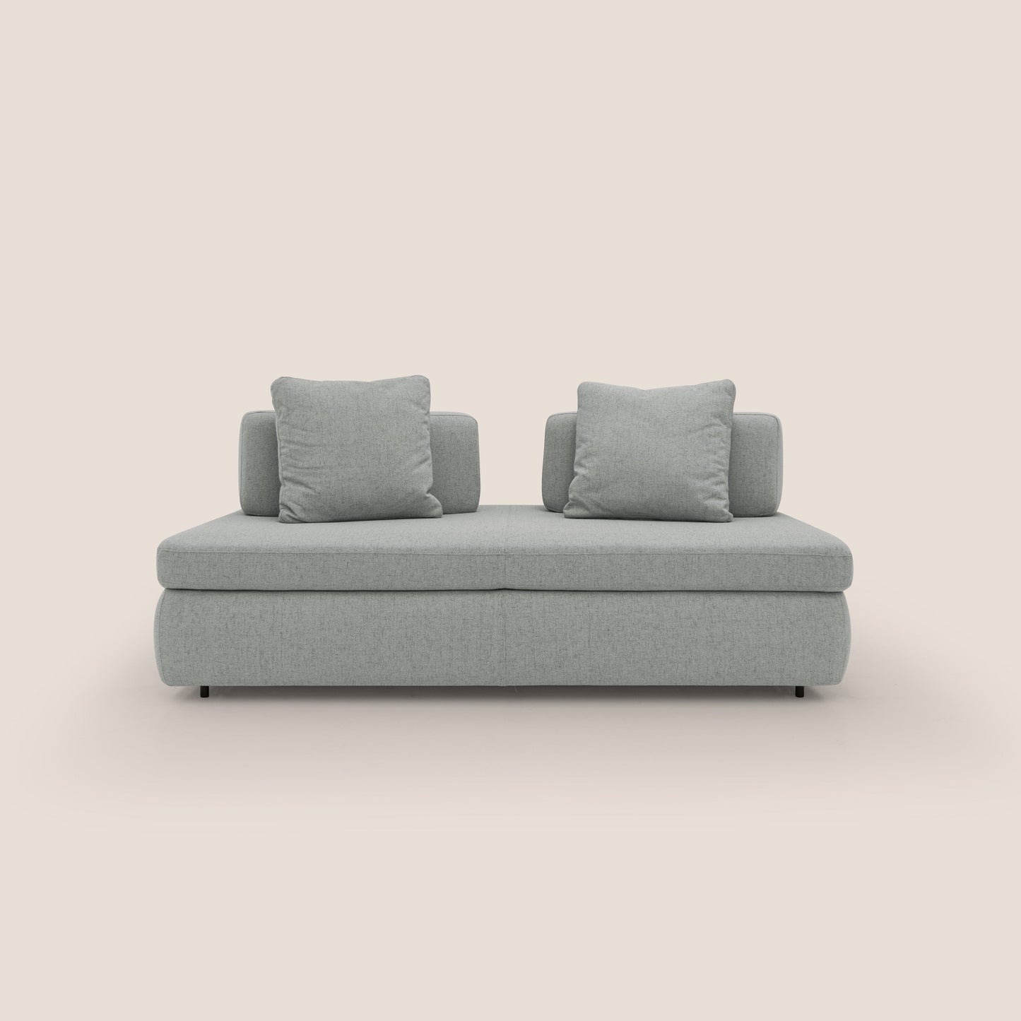Gransasso Divano letto matrimoniale dal DESIGN innovativo in tessuto impermeabile T03 grigio chiaro