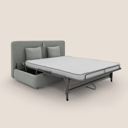 Gransasso Divano letto matrimoniale dal DESIGN innovativo in tessuto impermeabile T03 grigio chiaro