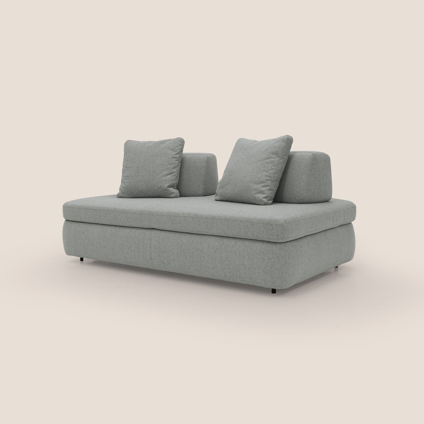 Gransasso Divano letto matrimoniale dal DESIGN innovativo in tessuto impermeabile T03 grigio chiaro