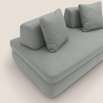 Gransasso Divano letto matrimoniale dal DESIGN innovativo in tessuto impermeabile T03 grigio chiaro