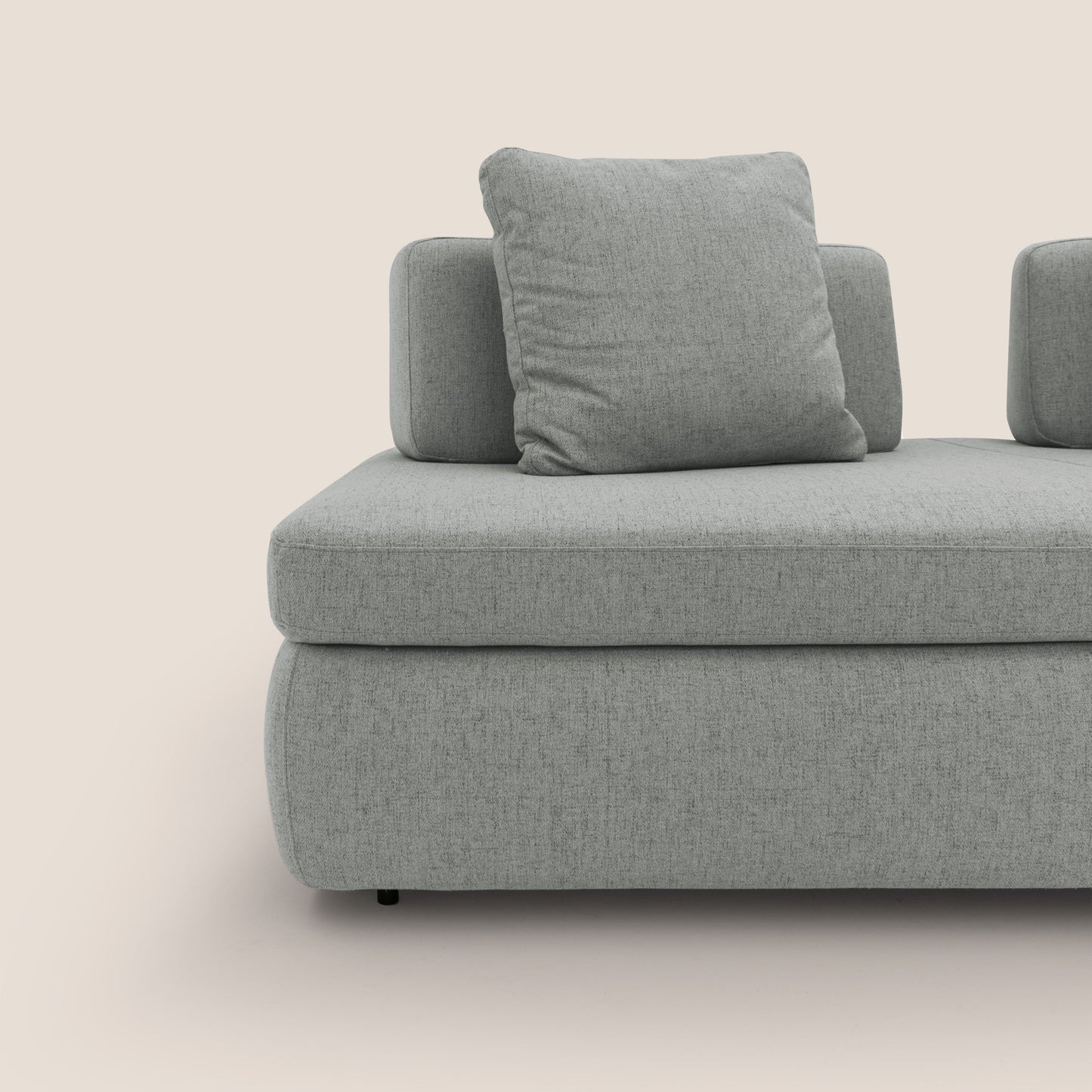 Gransasso Divano letto matrimoniale dal DESIGN innovativo in tessuto impermeabile T03 grigio chiaro