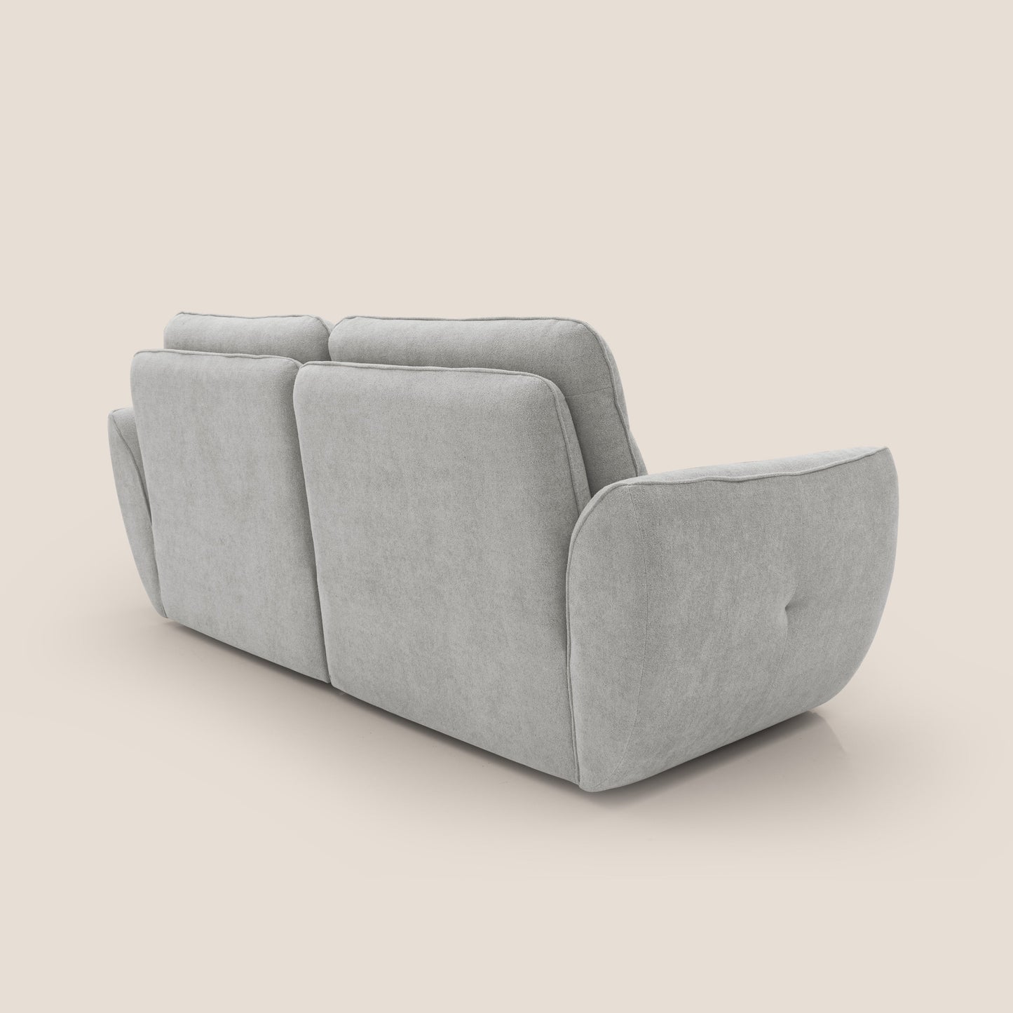 Cerbero divano 2 e 3 posti 208 cm in morbido bouclé impermeabile T07 grigio