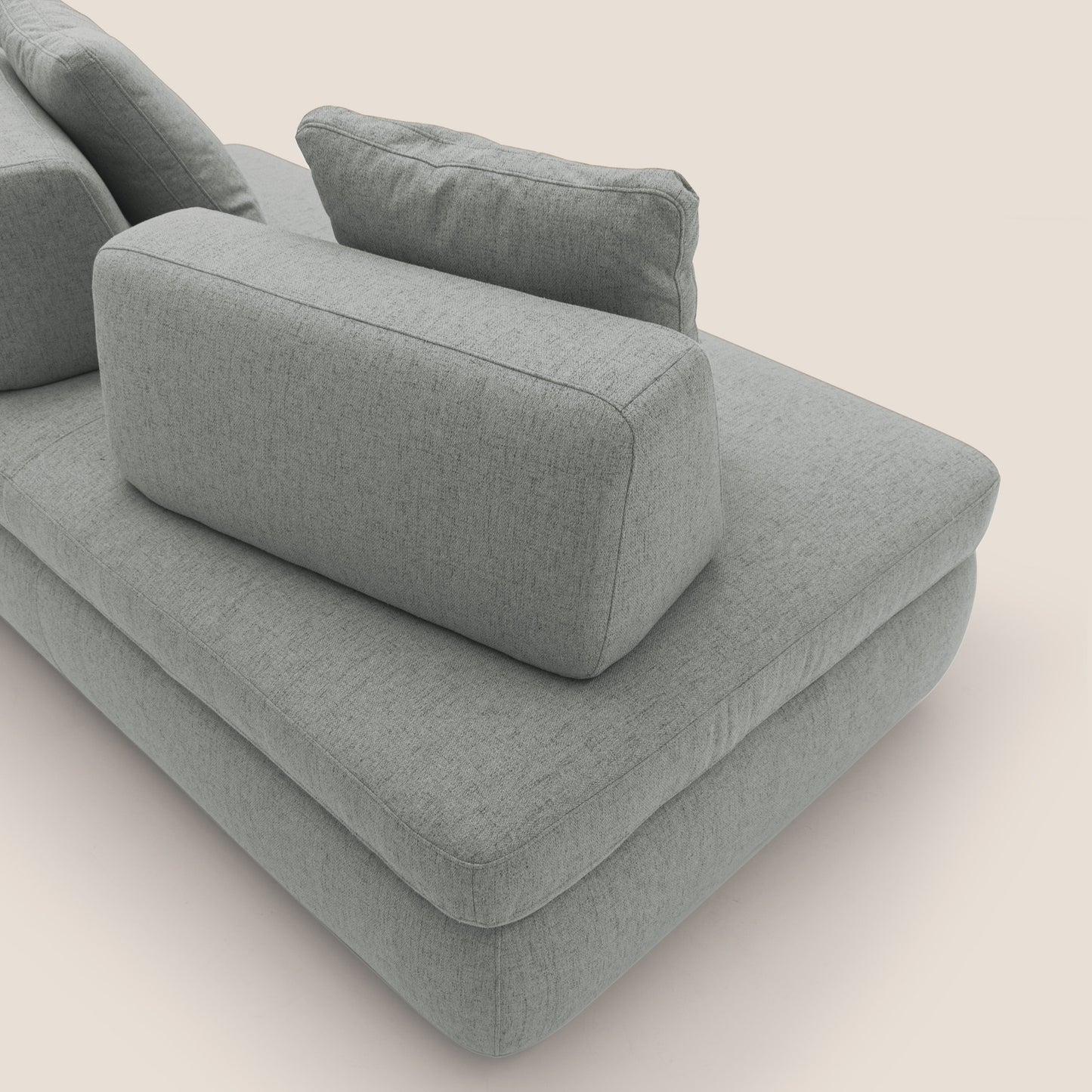 Gransasso Divano letto matrimoniale dal DESIGN innovativo in tessuto impermeabile T03 grigio chiaro