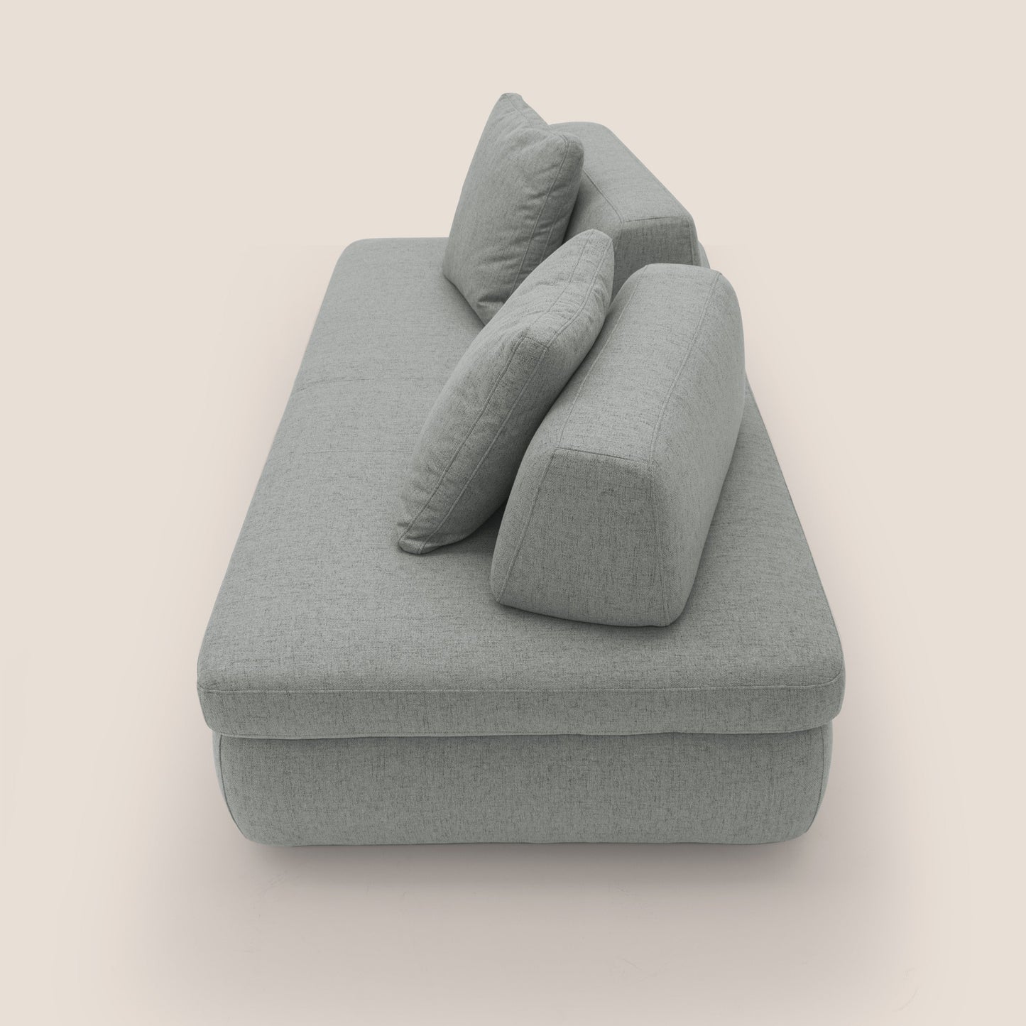 Gransasso Divano letto matrimoniale dal DESIGN innovativo in tessuto impermeabile T03 grigio chiaro