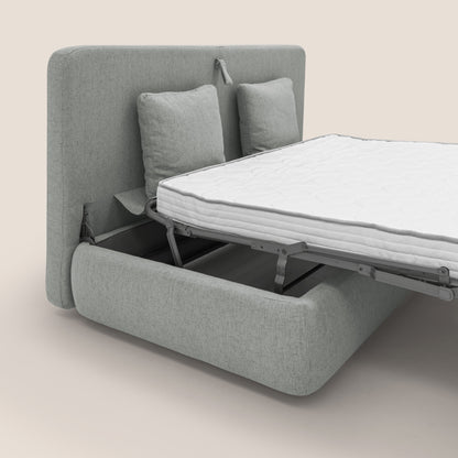 Gransasso Divano letto matrimoniale dal DESIGN innovativo in tessuto impermeabile T03 grigio chiaro