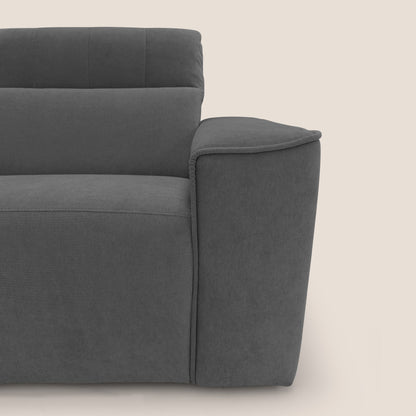 Clark Divano modulare 3 sedute con opzione relax elettrico in tessuto smacchiabile impermeabile T17 antracite