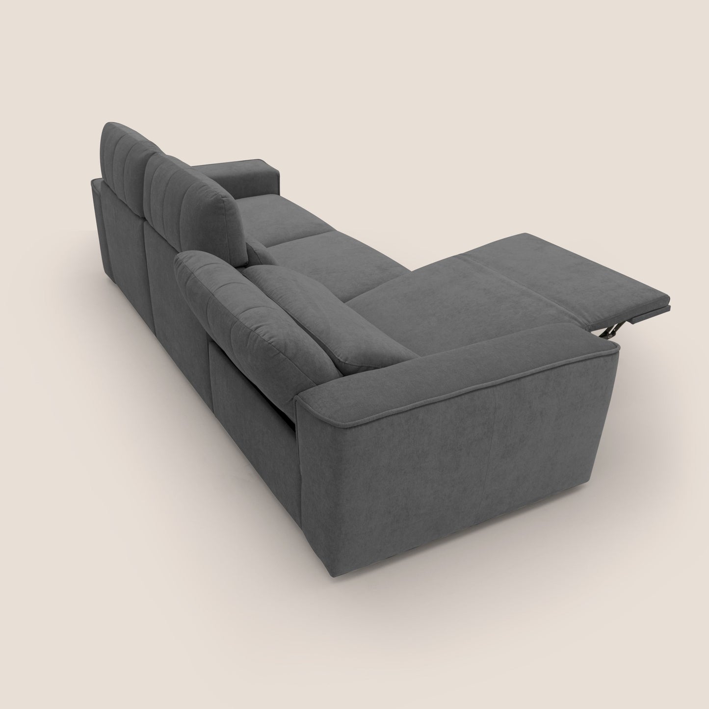 Clark Divano modulare 3 sedute con opzione relax elettrico in tessuto smacchiabile impermeabile T17 antracite