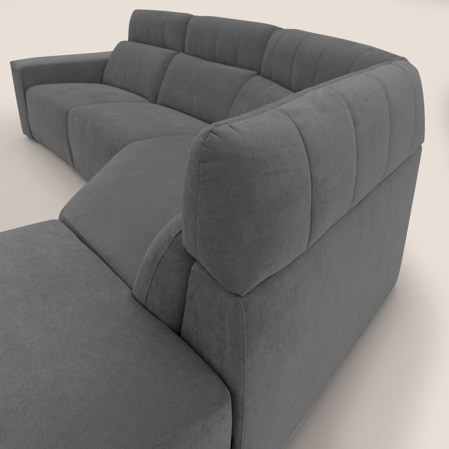 Clark Divano angolare con opzione relax elettrico in tessuto smacchiabile impermeabile T17 antracite