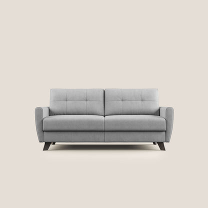 Callisto Divano letto matrimoniale in tessuto morbido impermeabile T02 grigio chiaro