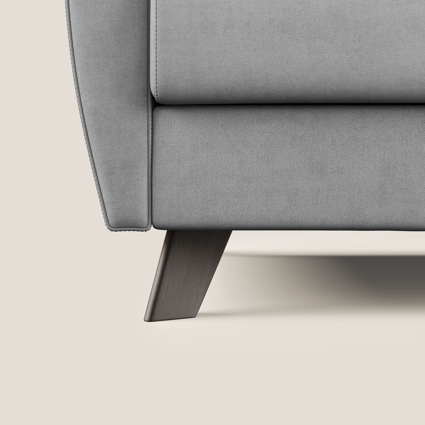 Callisto Divano letto matrimoniale in tessuto morbido impermeabile T02 grigio chiaro