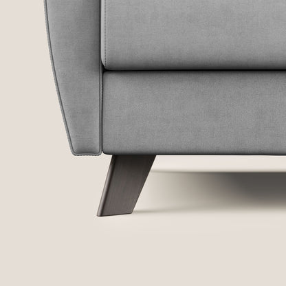 Callisto Divano letto matrimoniale in tessuto morbido impermeabile T02 grigio chiaro