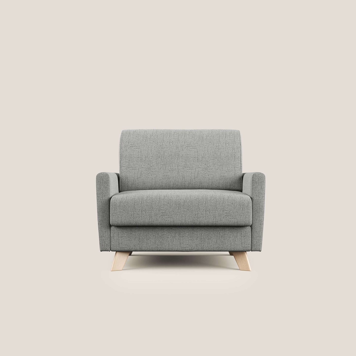 Edgar poltrona letto in tessuto felis impermeabile T03 grigio chiaro