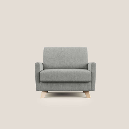 Edgar poltrona letto in tessuto felis impermeabile T03 grigio chiaro