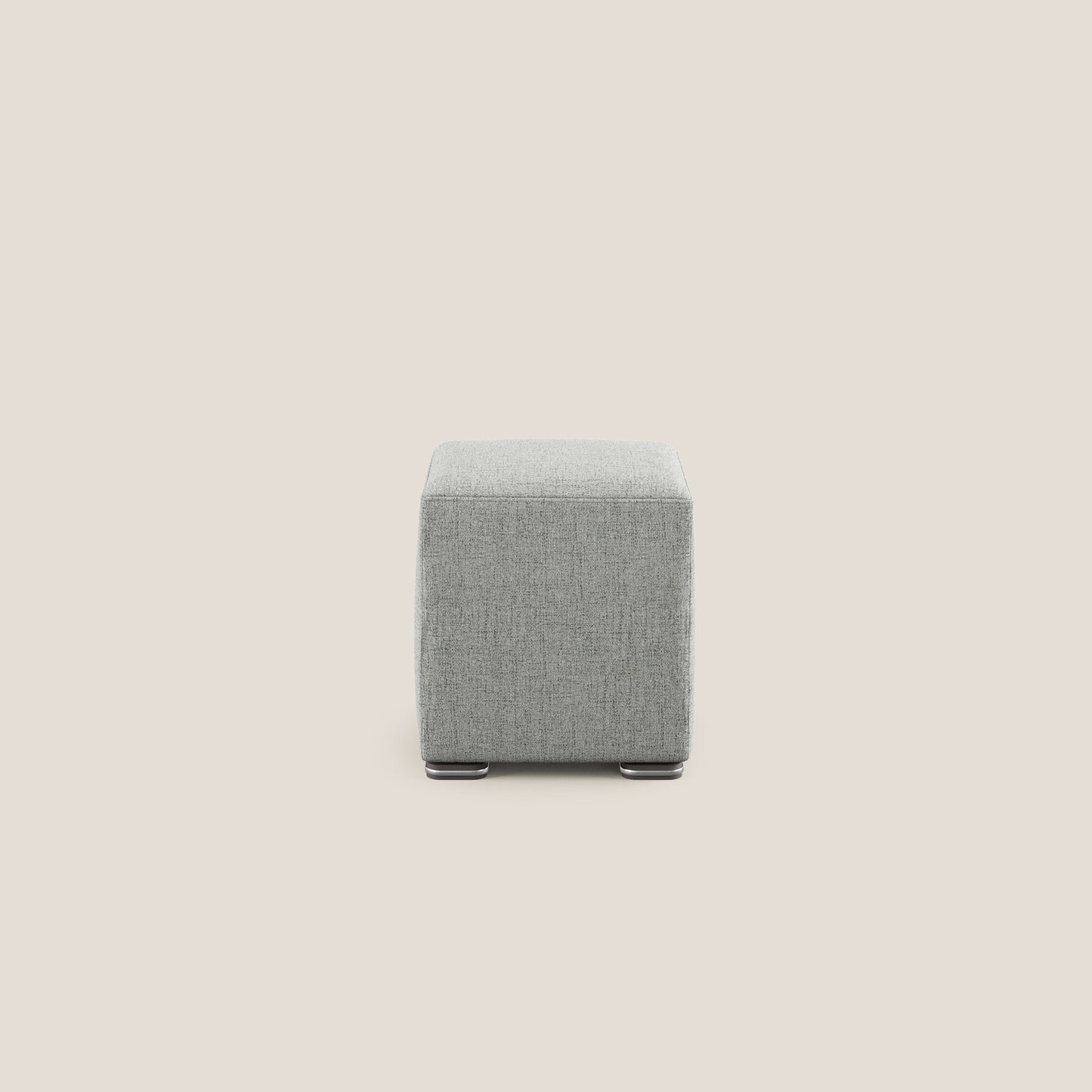 Pouf cubo in tessuto morbido impermeabile T03 GRIGIO CHIARO