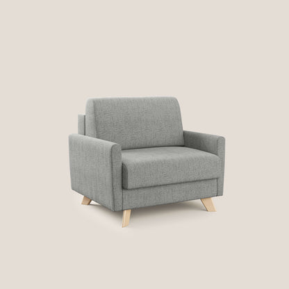 Edgar poltrona letto in tessuto felis impermeabile T03 grigio chiaro