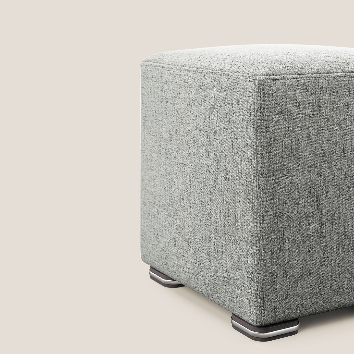 Pouf cubo in tessuto morbido impermeabile T03 GRIGIO CHIARO