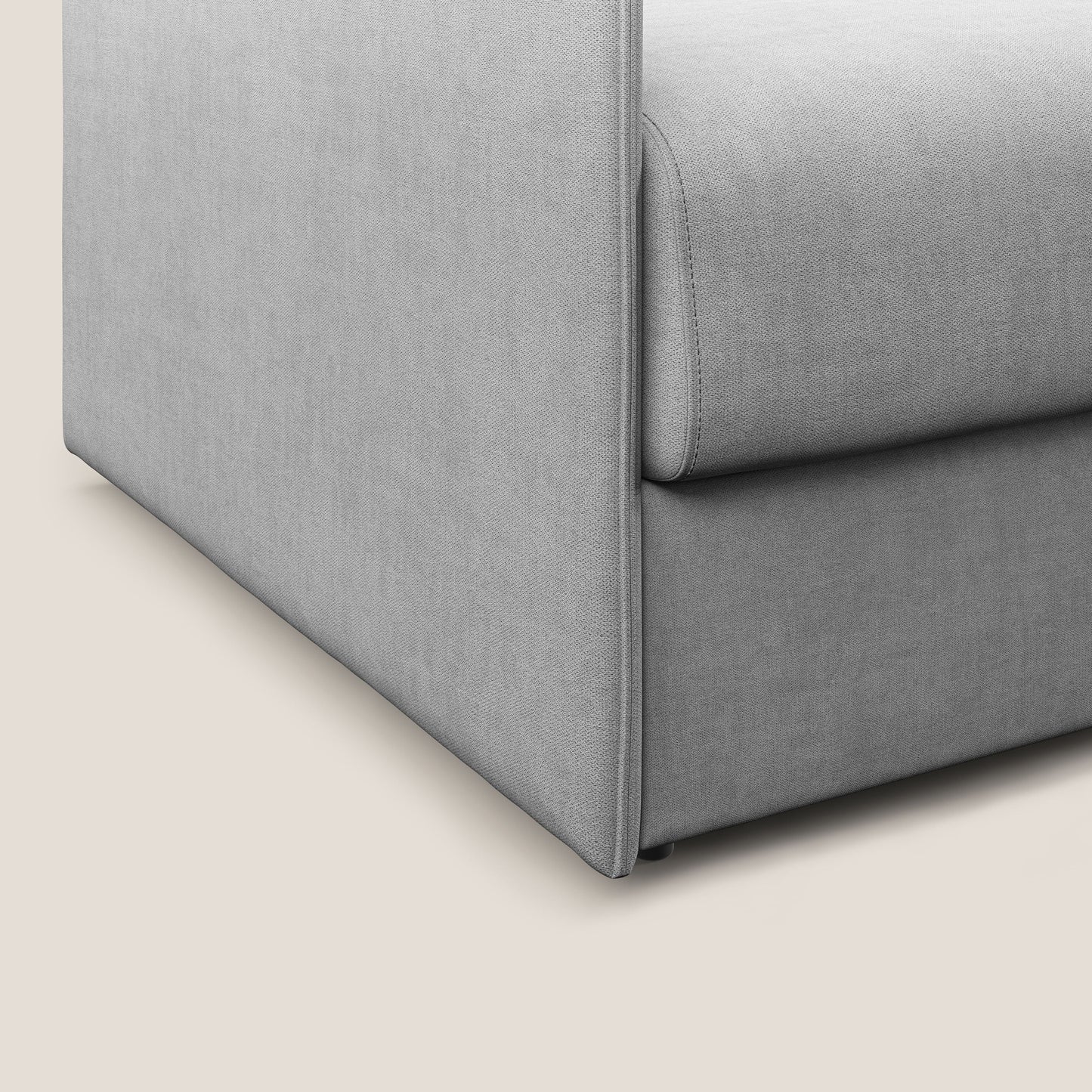 Evans poltrona letto in morbido tessuto impermeabile T02 grigio chiaro
