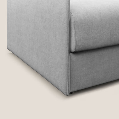 Evans poltrona letto in morbido tessuto impermeabile T02 grigio chiaro