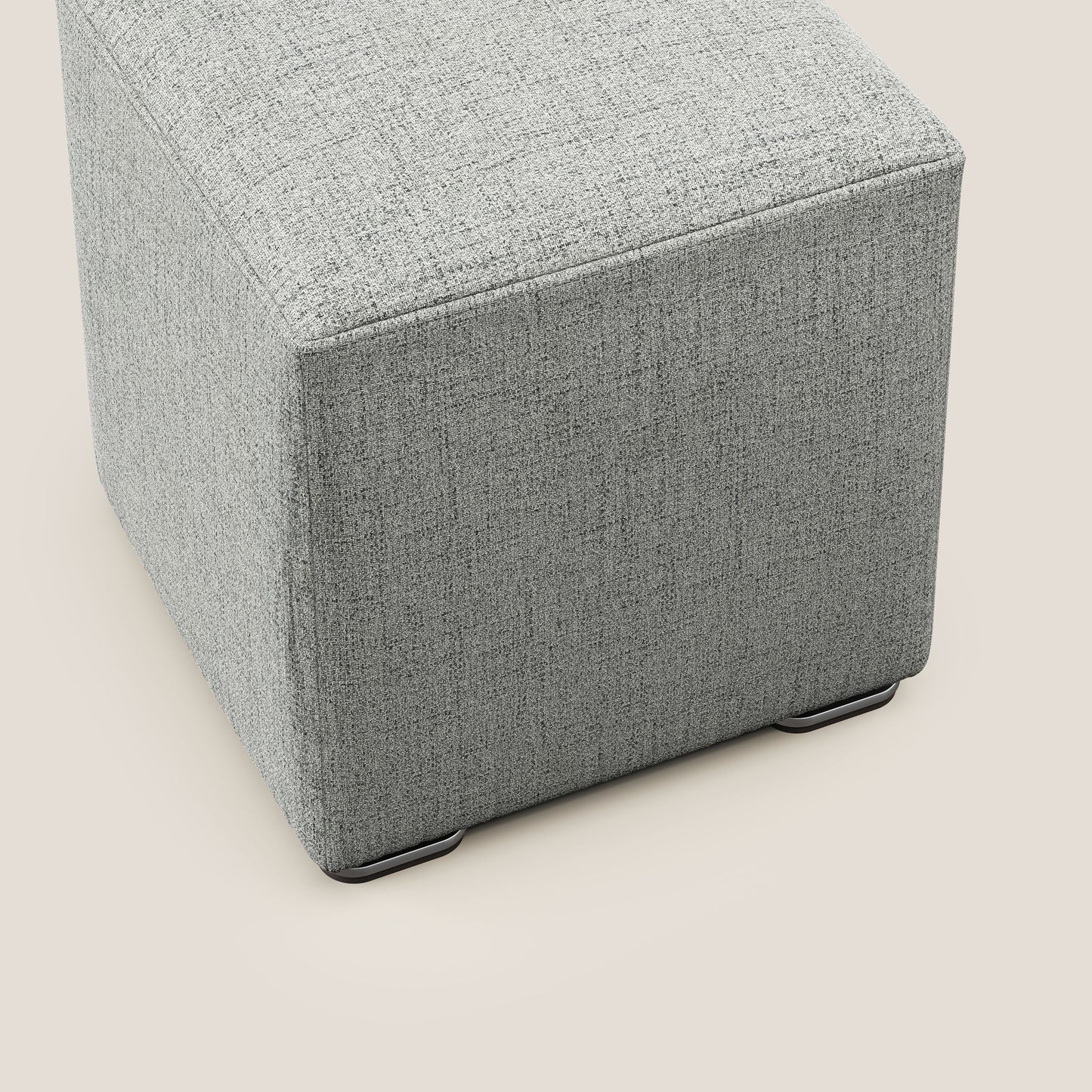 Pouf cubo in tessuto morbido impermeabile T03 GRIGIO CHIARO