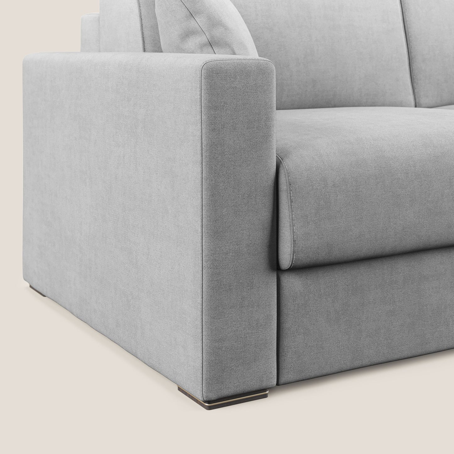 Best Divano letto matrimoniale in tessuto impermeabile T02 grigio chiaro