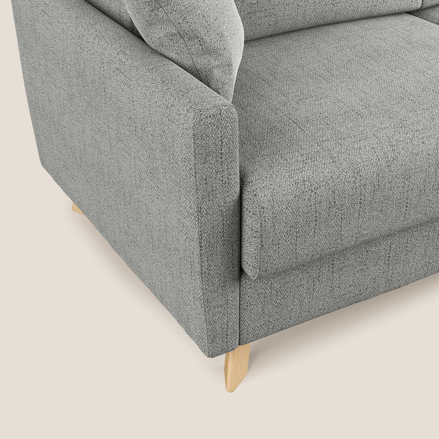 Edgar divano letto matrimoniale in tessuto felis impermeabile T03 grigio chiaro 