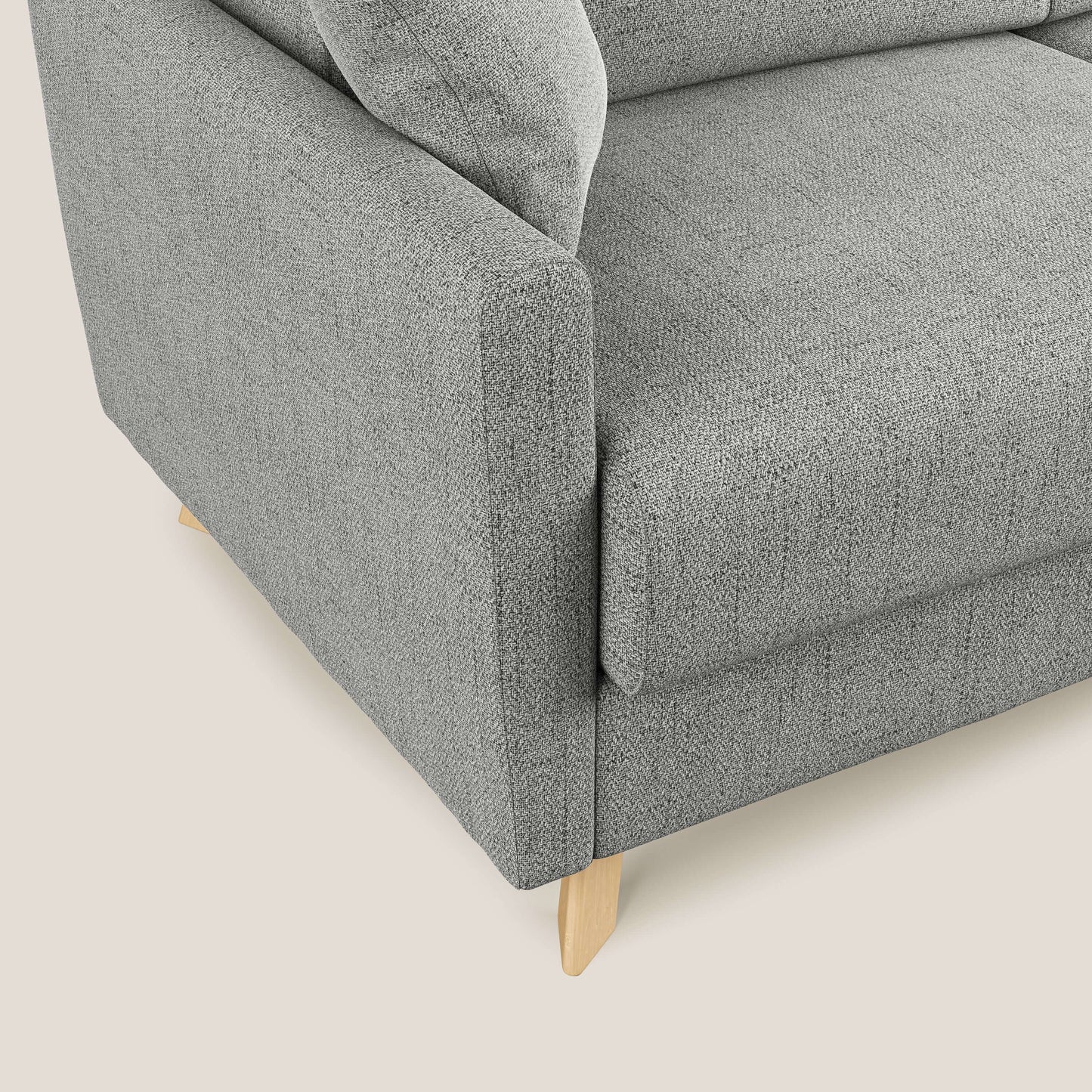 Edgar divano letto angolare in tessuto felis impermeabile T03 grigio chiaro