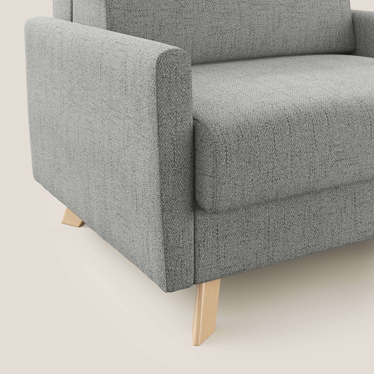 Edgar poltrona letto in tessuto felis impermeabile T03 grigio chiaro