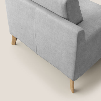 Poltroncina danese in tessuto morbido impermeabile T02 grigio chiaro