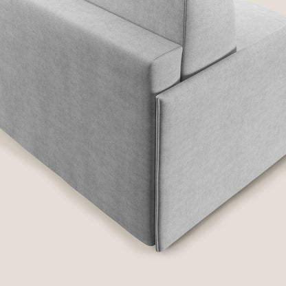 Evans poltrona letto in morbido tessuto impermeabile T02 grigio chiaro