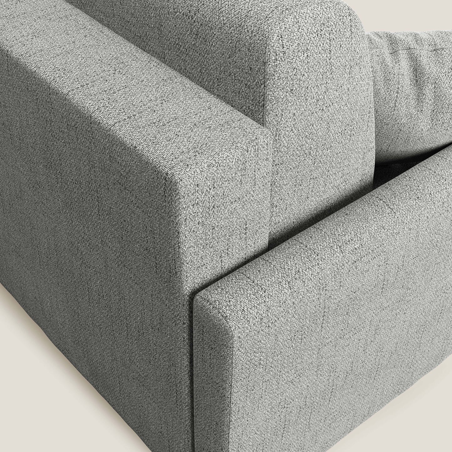 Edgar divano letto angolare in tessuto felis impermeabile T03 grigio chiaro