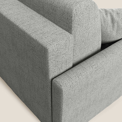 Edgar divano letto matrimoniale in tessuto felis impermeabile T03 grigio chiaro 