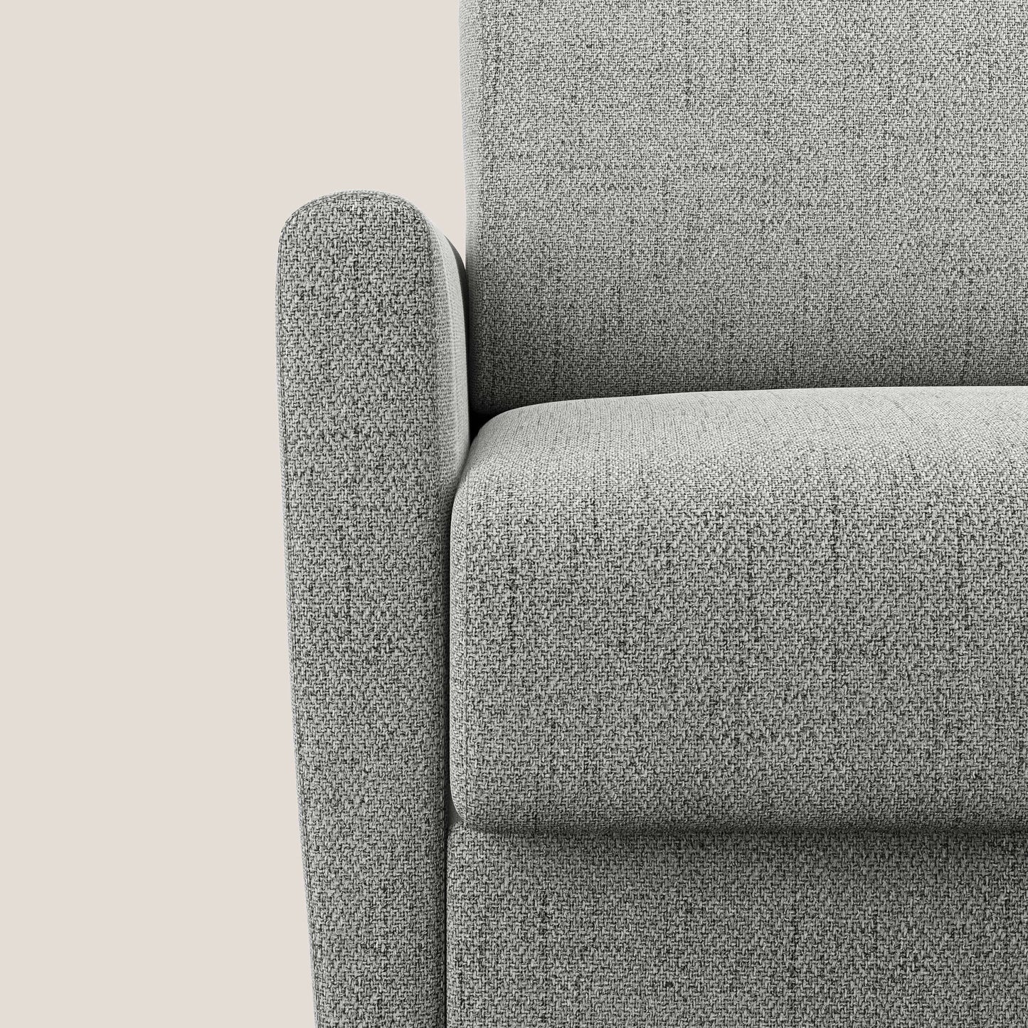 Edgar poltrona letto in tessuto felis impermeabile T03 grigio chiaro