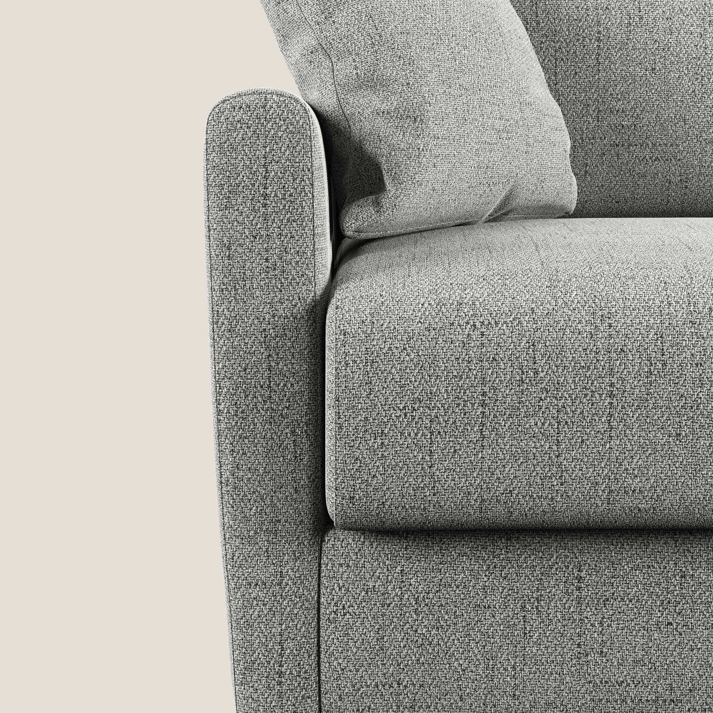 Edgar divano letto matrimoniale in tessuto felis impermeabile T03 grigio chiaro 