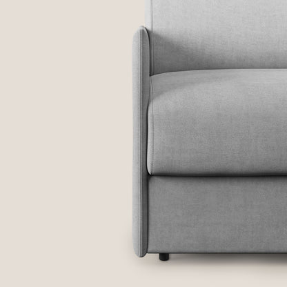 Evans poltrona letto in morbido tessuto impermeabile T02 grigio chiaro