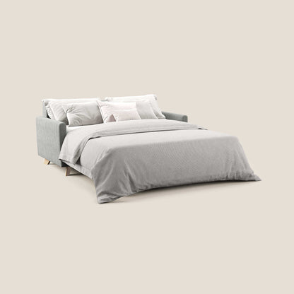 Edgar divano letto matrimoniale in tessuto felis impermeabile T03 grigio chiaro 